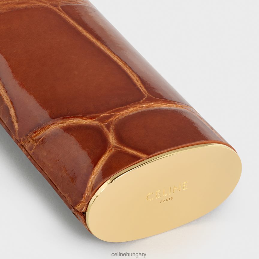 kiegészítők CELINE kis öngyújtótok sárgarézből és aligátorból Cser férfiak J6P4881557