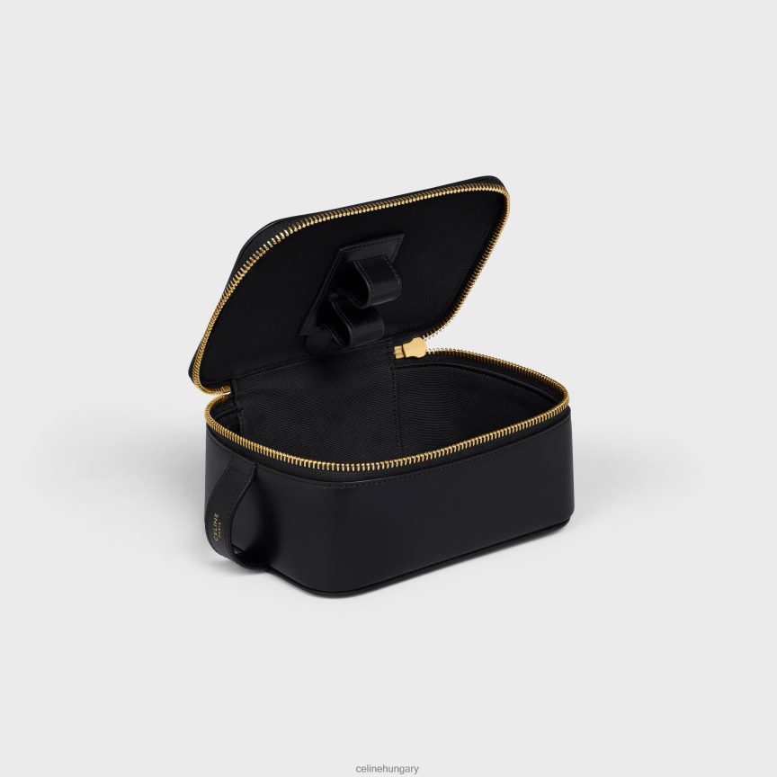 kiegészítők CELINE kis piperetáska fényes borjúbőrből fekete férfiak J6P4881586
