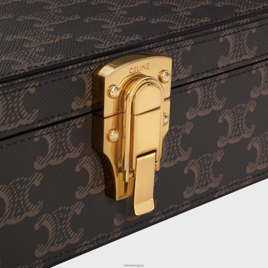 kiegészítők CELINE kis írószertartó tok triumph vászonból és borjúbőrből Cser férfiak J6P4881637