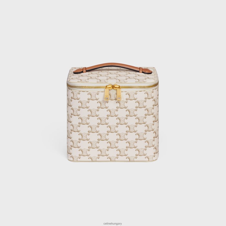 kiegészítők CELINE kozmetikai tok triumph vászonból és borjúbőrből fehér férfiak J6P4881581