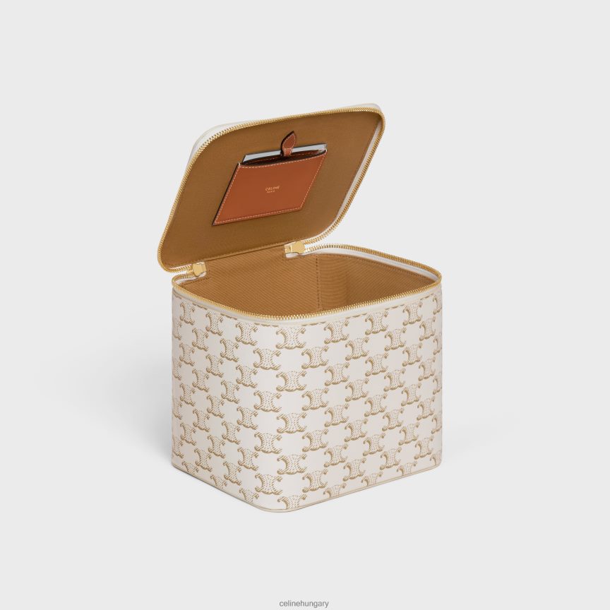 kiegészítők CELINE kozmetikai tok triumph vászonból és borjúbőrből fehér férfiak J6P4881581