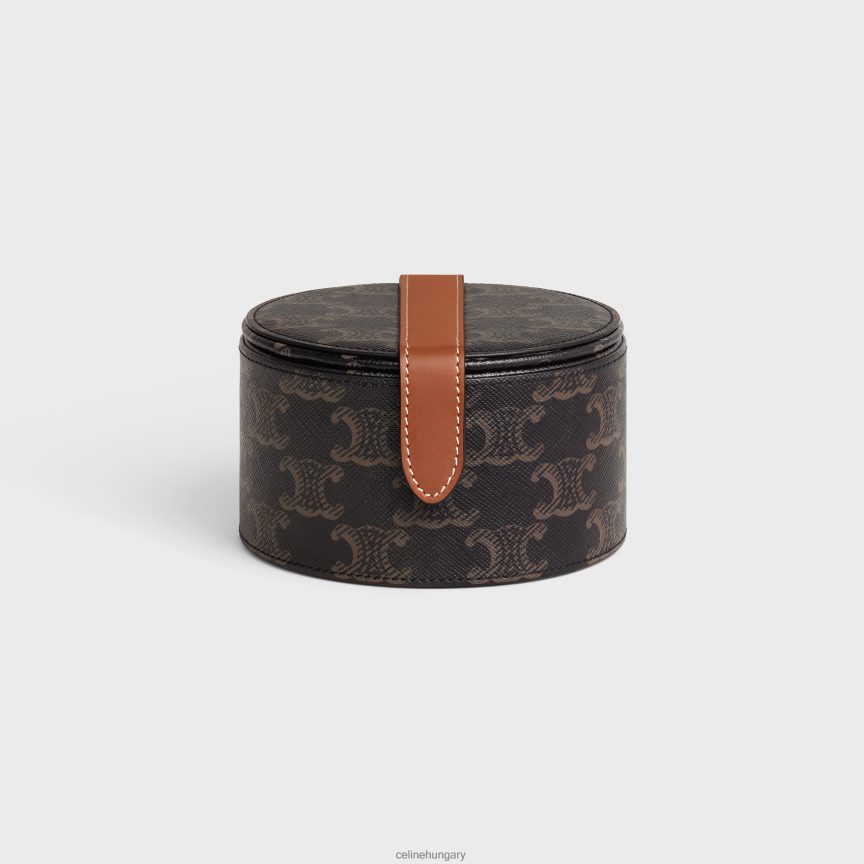 kiegészítők CELINE ékszer tok triumph vászonból és borjúbőrből Cser férfiak J6P4881584