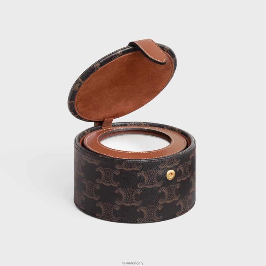 kiegészítők CELINE ékszer tok triumph vászonból és borjúbőrből Cser férfiak J6P4881584