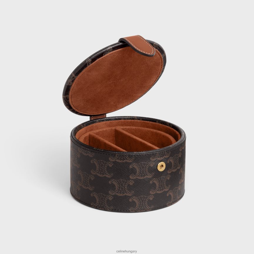kiegészítők CELINE ékszer tok triumph vászonból és borjúbőrből Cser férfiak J6P4881584