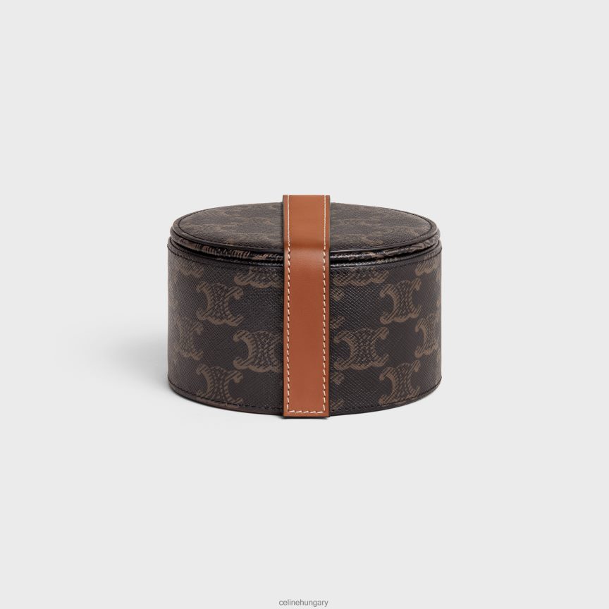 kiegészítők CELINE ékszer tok triumph vászonból és borjúbőrből Cser férfiak J6P4881584