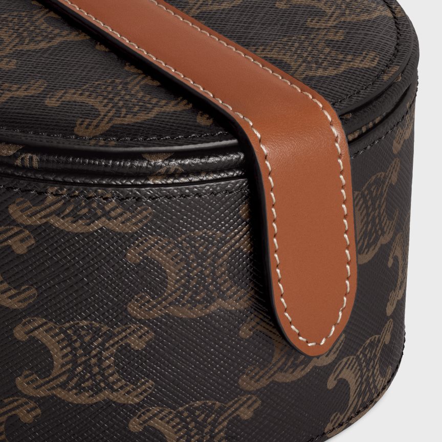 kiegészítők CELINE ékszer tok triumph vászonból és borjúbőrből Cser férfiak J6P4881584