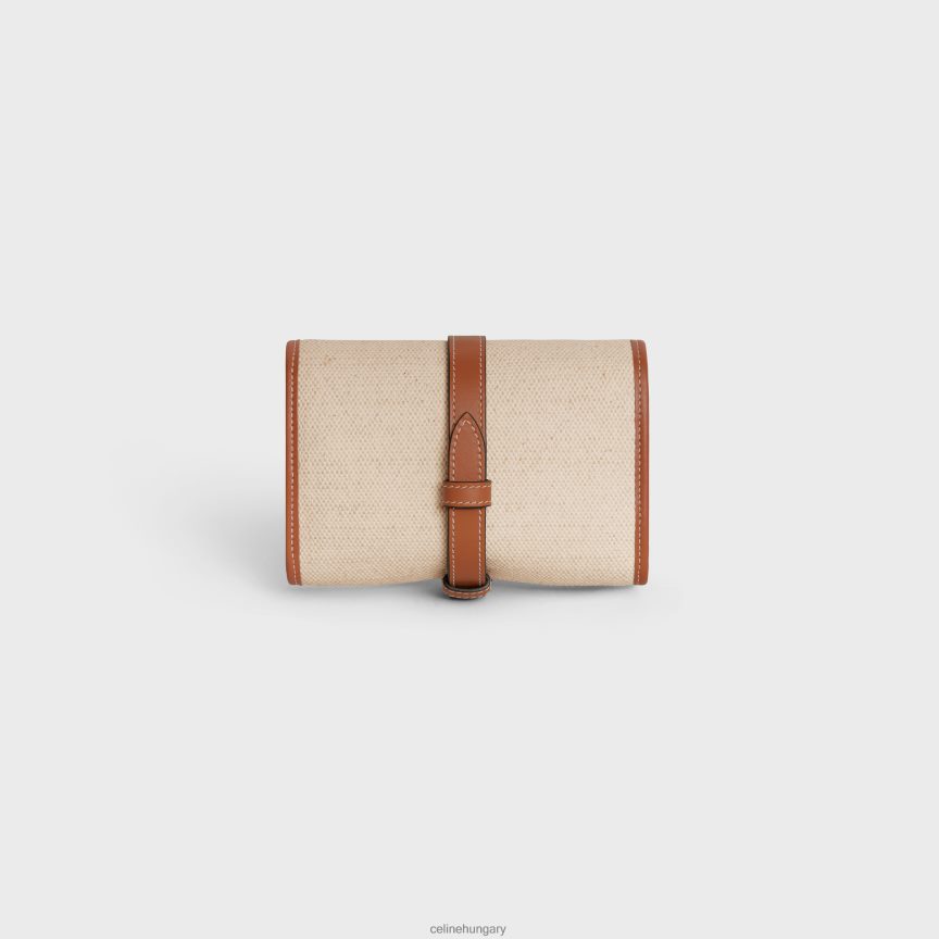 kiegészítők CELINE ékszertasak textilből és borjúbőrből természetes/barna férfiak J6P4881595