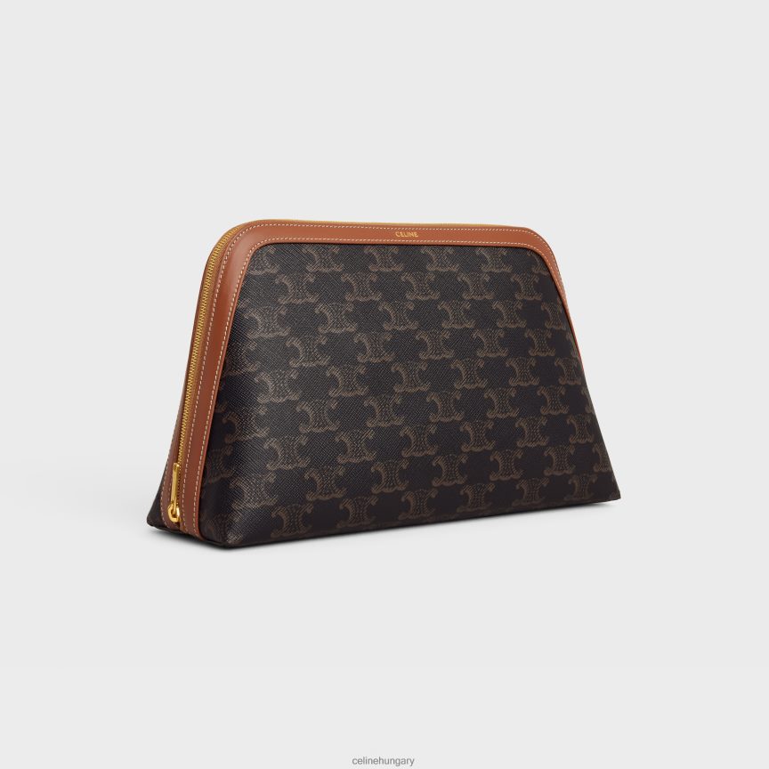 kiegészítők CELINE nagy kozmetikai tasak triumph vászonból és borjúbőrből Cser férfiak J6P4881571