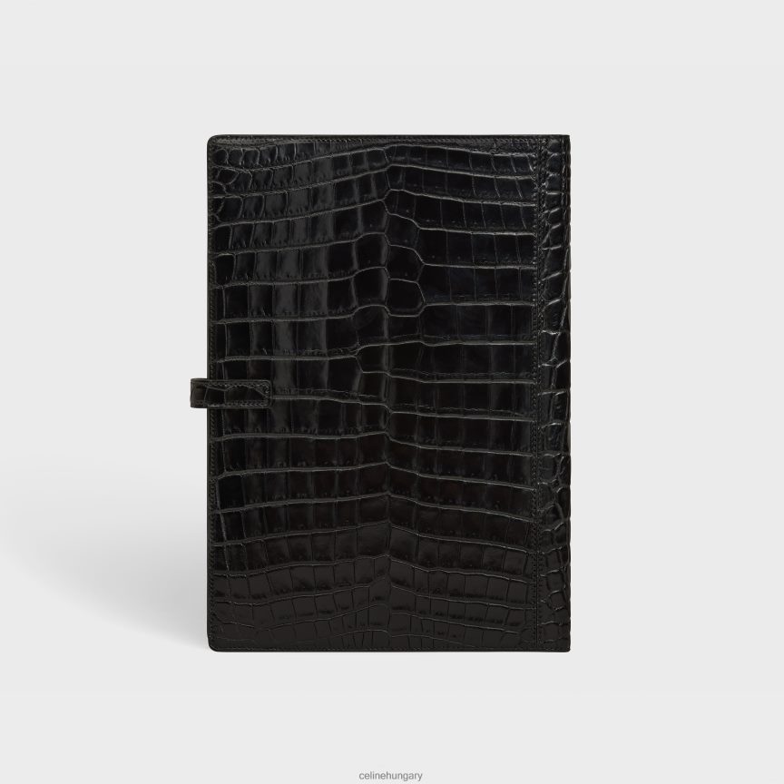 kiegészítők CELINE nagy krokodil füzetborító fekete férfiak J6P4881638