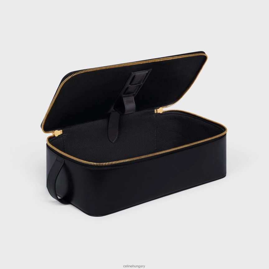 kiegészítők CELINE nagy piperetáska fényes borjúbőrből fekete férfiak J6P4881585