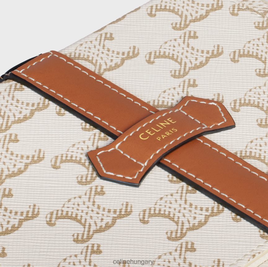 kiegészítők CELINE nagyméretű ékszertok triumph vászonból és borjúbőrből fehér férfiak J6P4881563