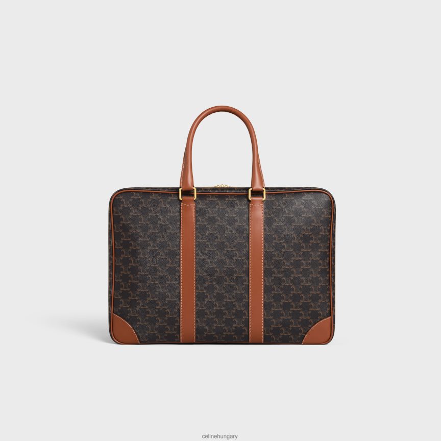 kiegészítők CELINE puha bőrönd 45 triomphe vászonból és borjúbőrből Cser férfiak J6P4881629