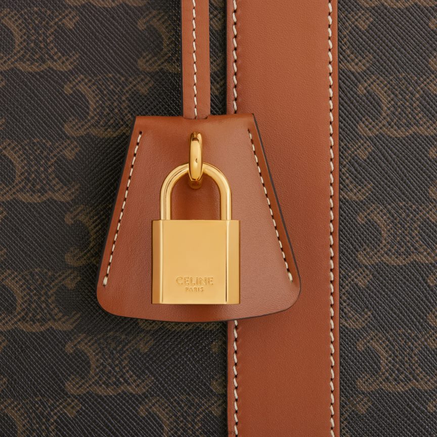 kiegészítők CELINE puha bőrönd 70 triomphe vászonból és borjúbőrből Cser férfiak J6P4881628