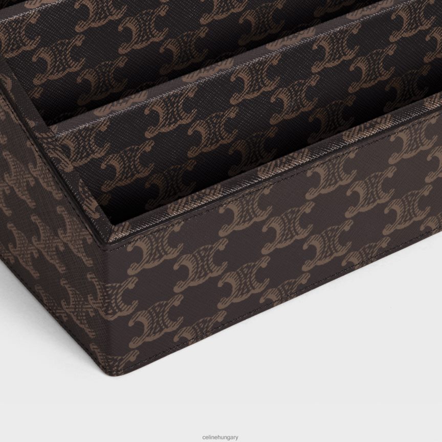 kiegészítők CELINE írószer-szervező triumph vászonban fekete/barna férfiak J6P4881654