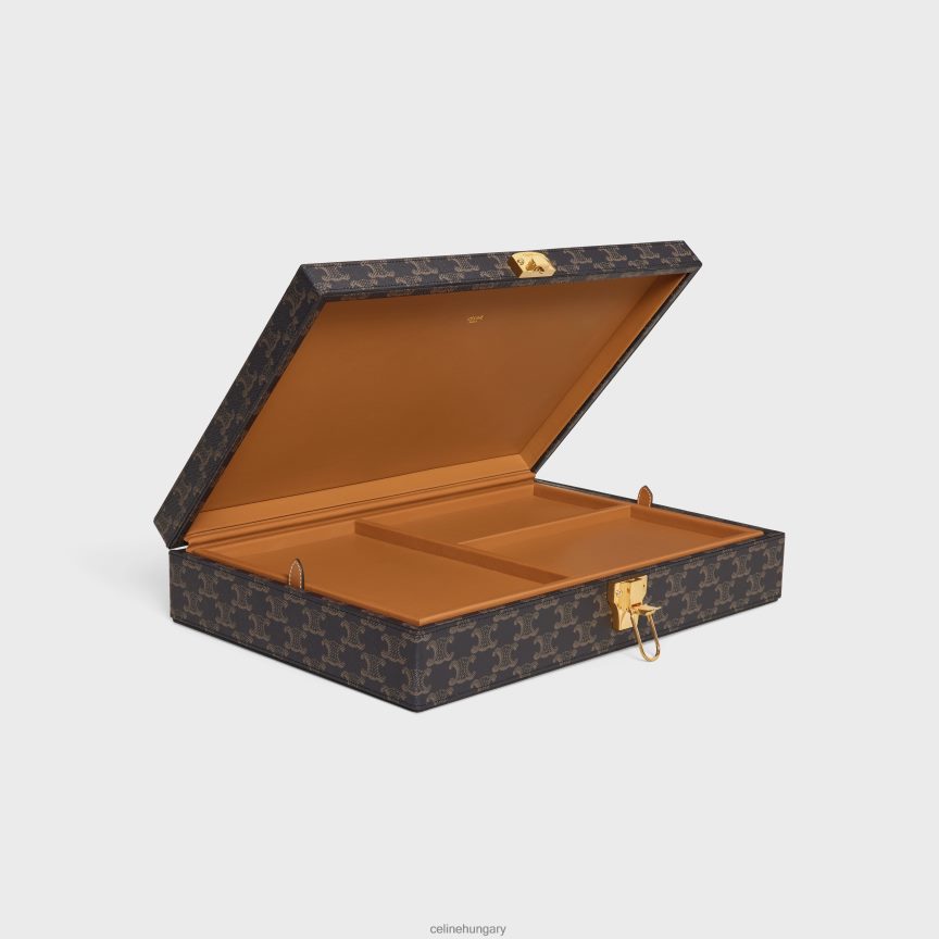 kiegészítők CELINE írószer tok triumph vászonban fekete/barna férfiak J6P4881636