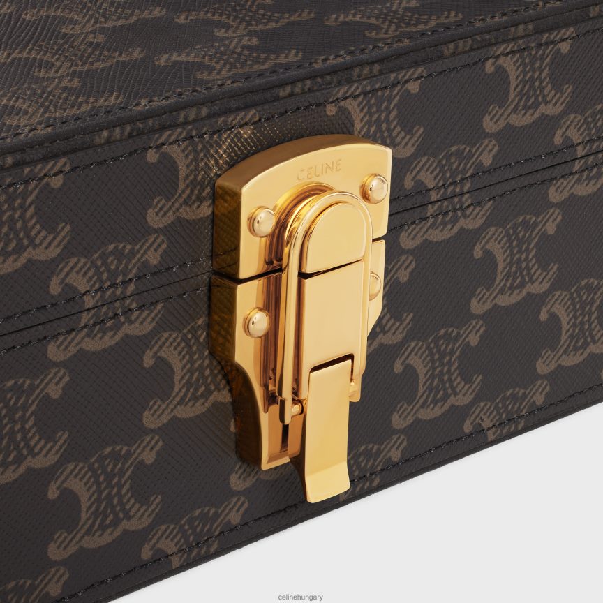 kiegészítők CELINE írószer tok triumph vászonban fekete/barna férfiak J6P4881636