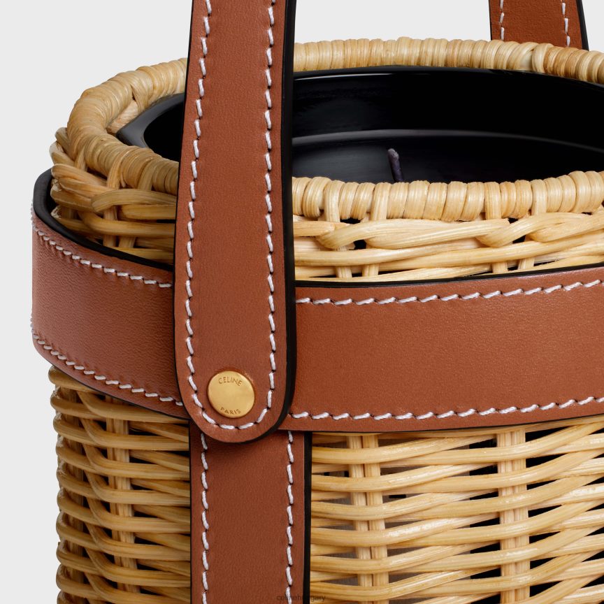 kiegészítők CELINE rattan és borjúbőr gyertyatartó Cser férfiak J6P4881527