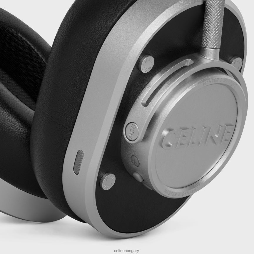 kiegészítők CELINE sima borjú- és báránybőr fejhallgató gravírozással fekete férfiak J6P4881665