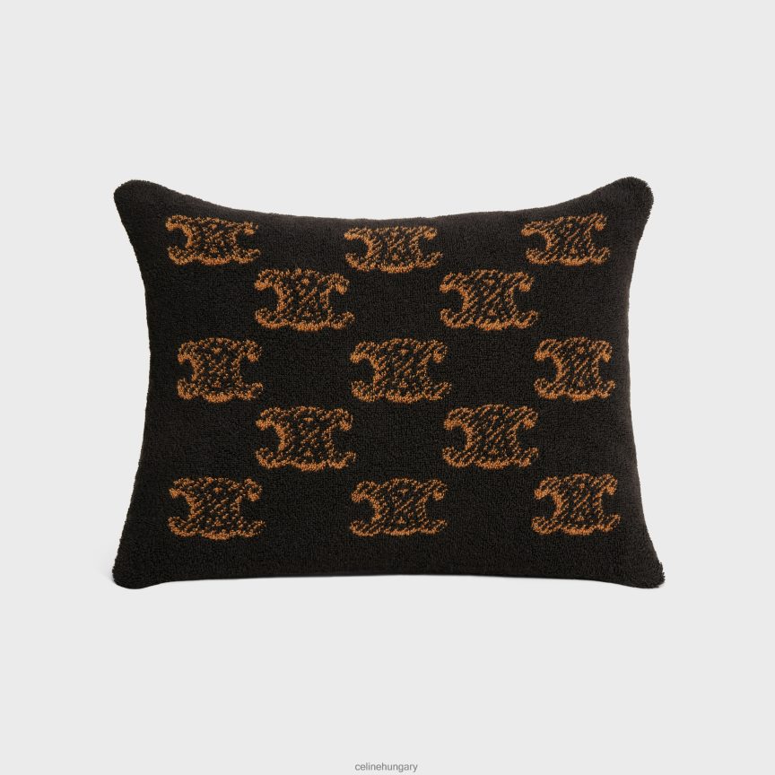 kiegészítők CELINE strandpárna monogramos frottír pamutból barna/teve férfiak J6P4881690