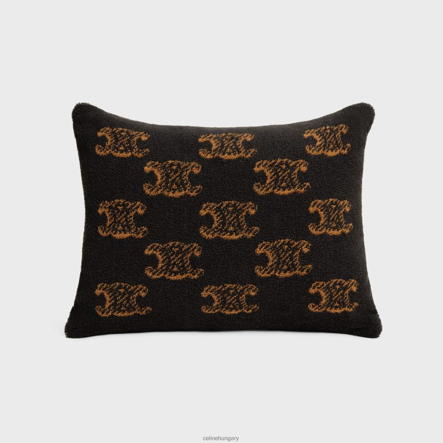 kiegészítők CELINE strandpárna monogramos frottír pamutból barna/teve férfiak J6P4881690