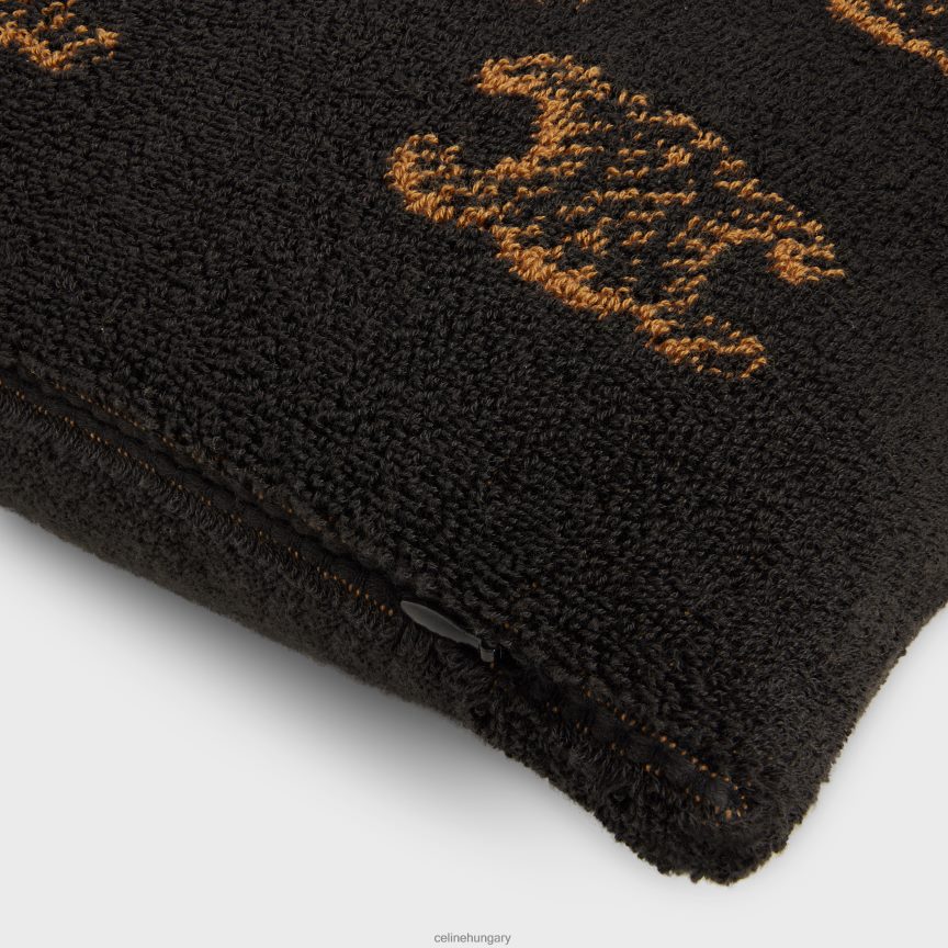 kiegészítők CELINE strandpárna monogramos frottír pamutból barna/teve férfiak J6P4881690