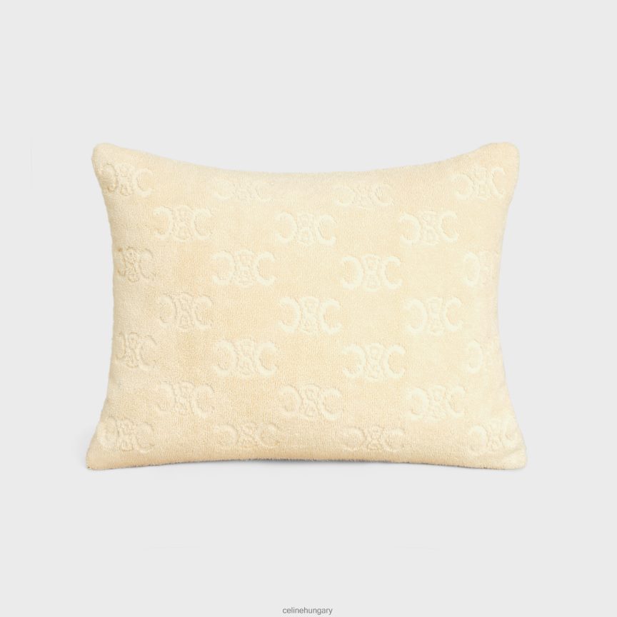 kiegészítők CELINE strandpárna monogramos frottír pamutból ekrü férfiak J6P4881692