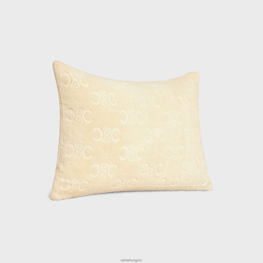 kiegészítők CELINE strandpárna monogramos frottír pamutból ekrü férfiak J6P4881692