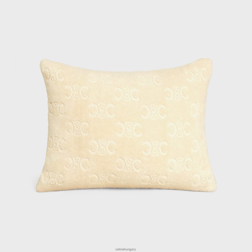 kiegészítők CELINE strandpárna monogramos frottír pamutból ekrü férfiak J6P4881692