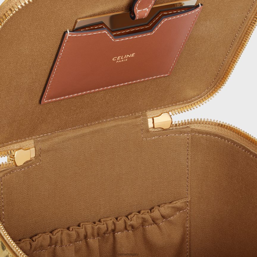 kiegészítők CELINE szögletes kozmetikai tok diadalvásznon nyomattal és borjúbőrrel leopárd férfiak J6P4881566