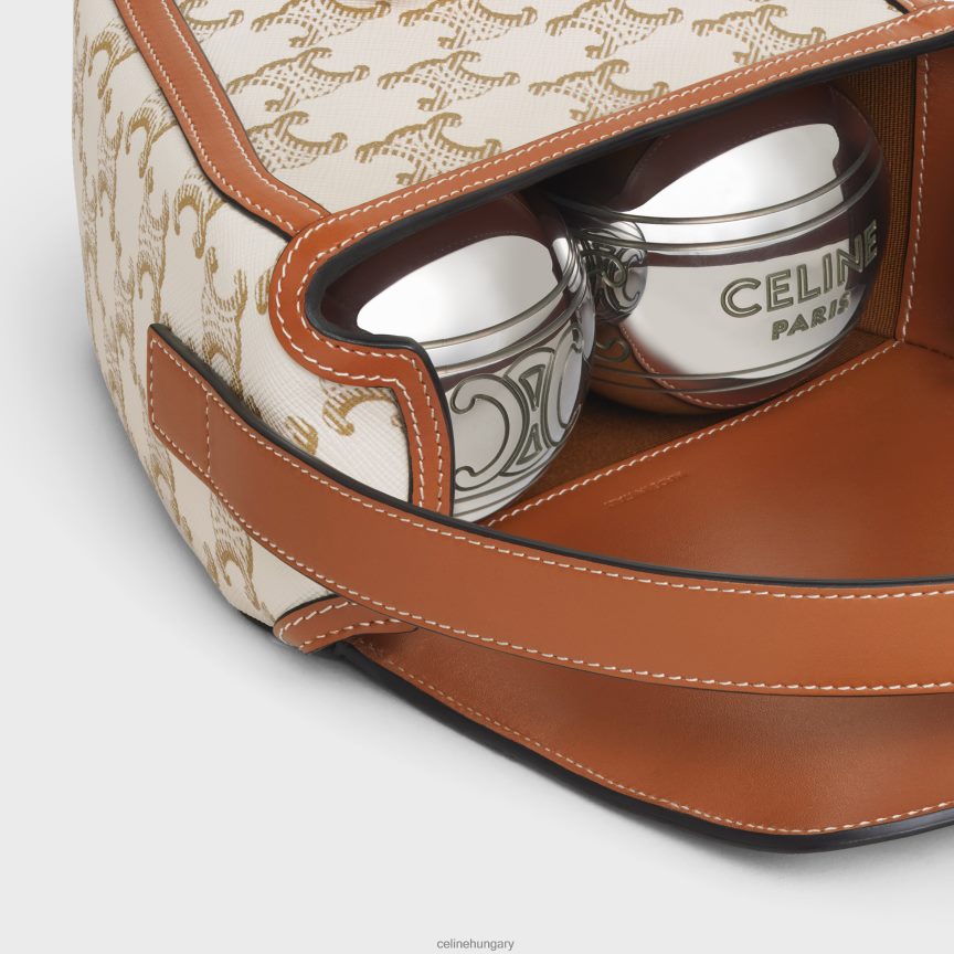 kiegészítők CELINE triomphe petanque játék triomphe vászonból és borjúbőrből fehér férfiak J6P4881682