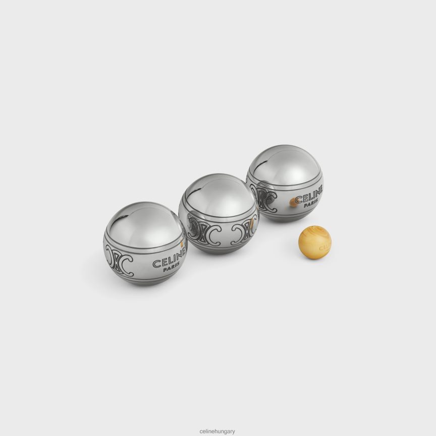 kiegészítők CELINE triomphe petanque játék triomphe vászonból és borjúbőrből fehér férfiak J6P4881682