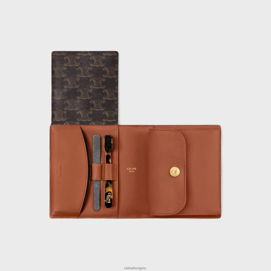 kiegészítők CELINE utazási készlet triumph vászonból és borjúbőrből Cser férfiak J6P4881626