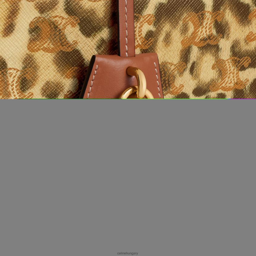 kiegészítők CELINE utazási kozmetikai tok triumph vászon nyomattal és borjúbőrrel leopárd férfiak J6P4881567