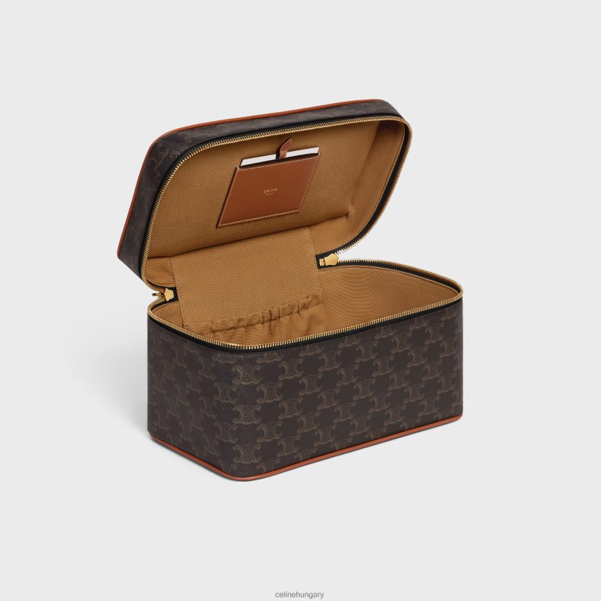 kiegészítők CELINE utazási piperetáska triumph vászonból és borjúbőrből Cser férfiak J6P4881582