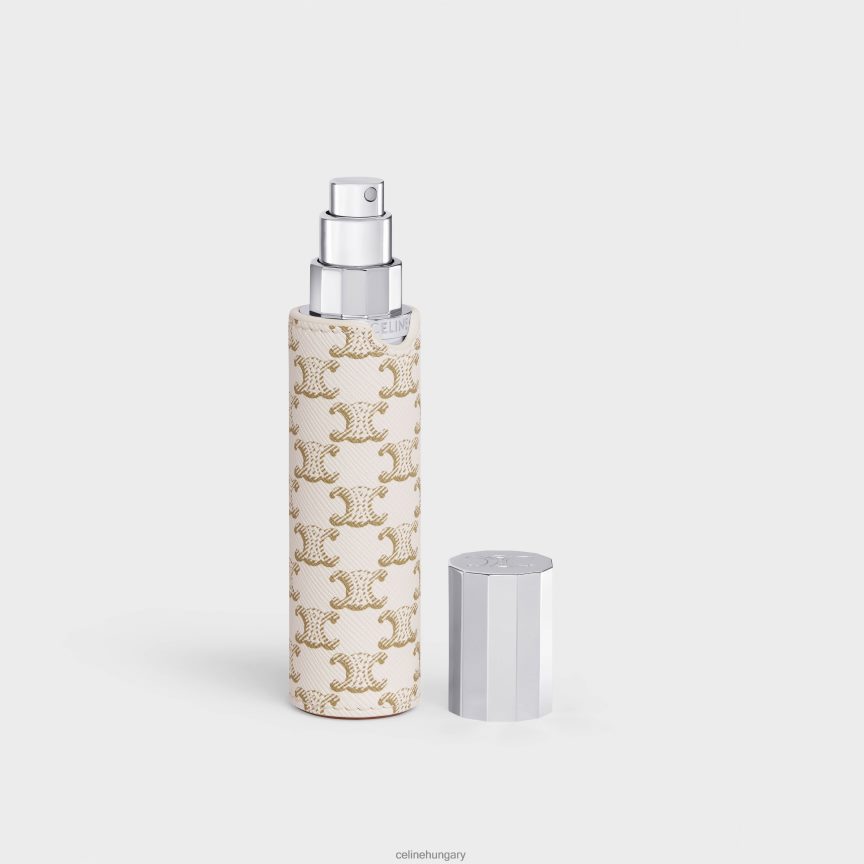 kiegészítők CELINE utazási spray-tok triumph vászonból és borjúbőrből fehér férfiak J6P4881455