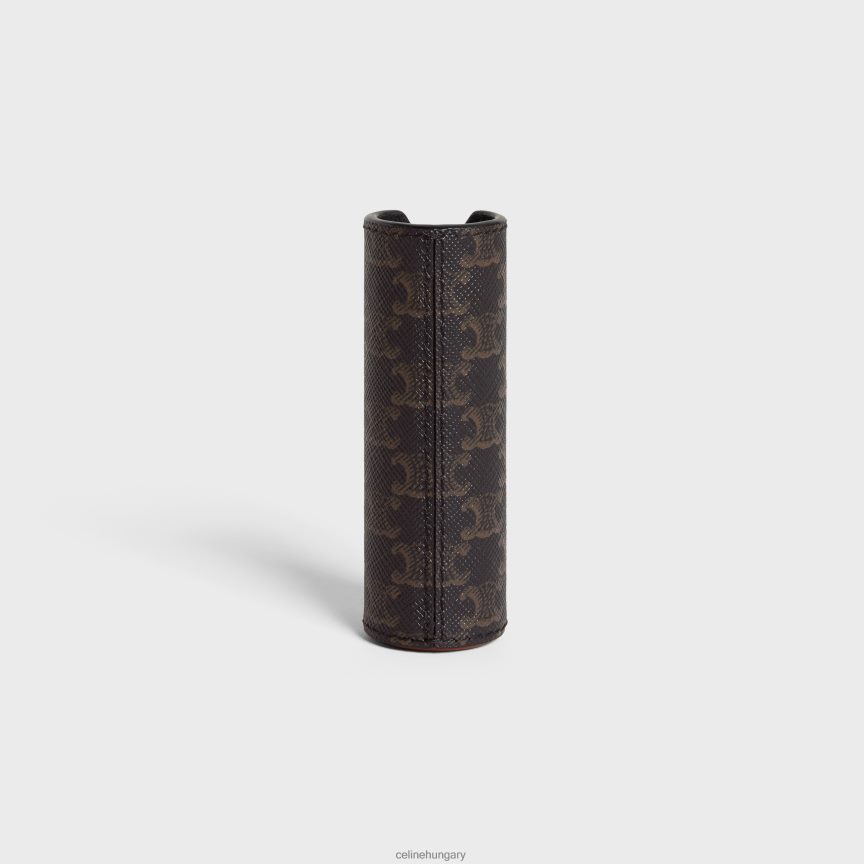 kiegészítők CELINE utazási spray-tok triumph vászonból és borjúbőrből fekete férfiak J6P4881454