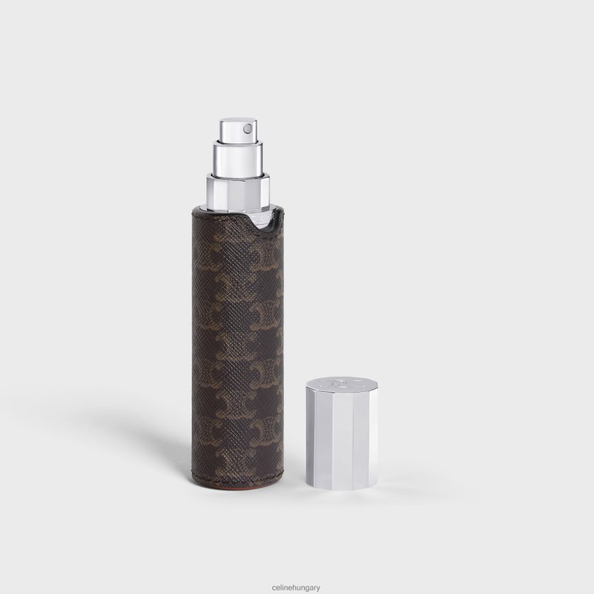 kiegészítők CELINE utazási spray-tok triumph vászonból és borjúbőrből fekete férfiak J6P4881454