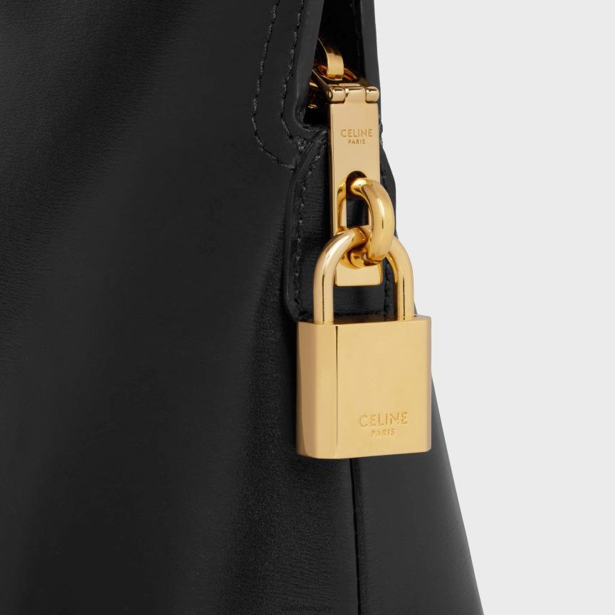 kiegészítők CELINE zárható piperetáska fényes borjúbőrből fekete férfiak J6P4881486