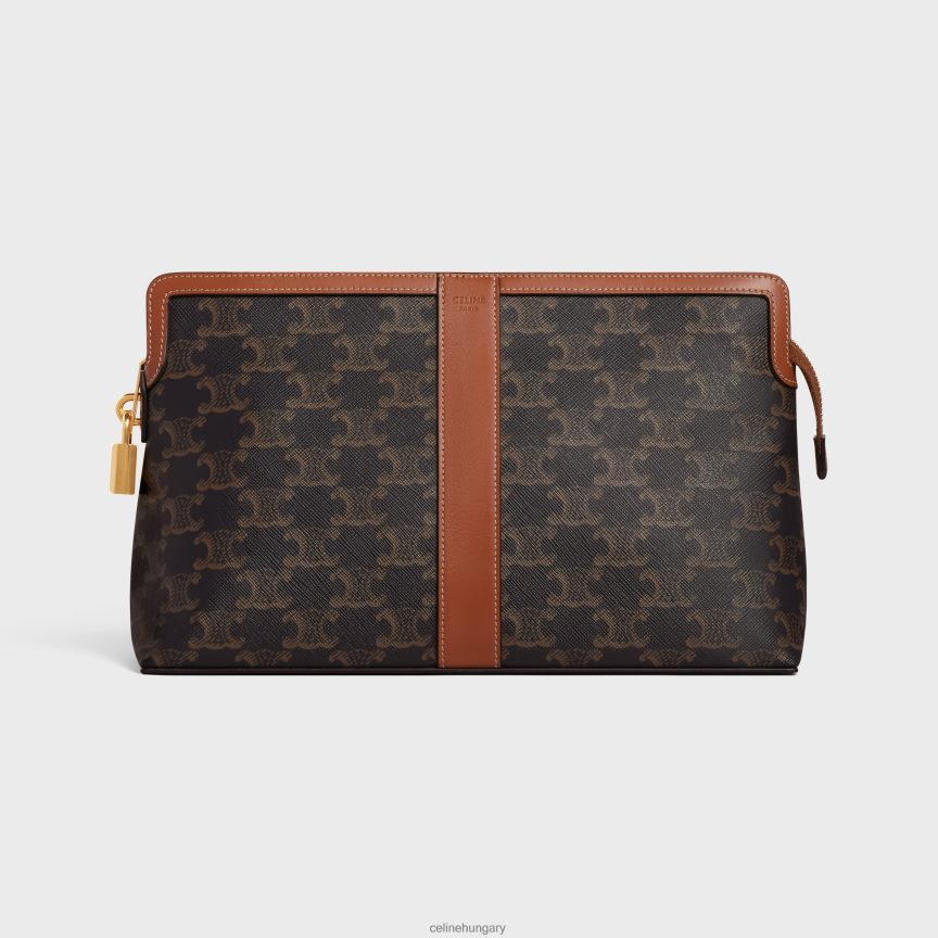 kiegészítők CELINE zárható piperetáska triumph vászonból és borjúbőrből Cser férfiak J6P4881487