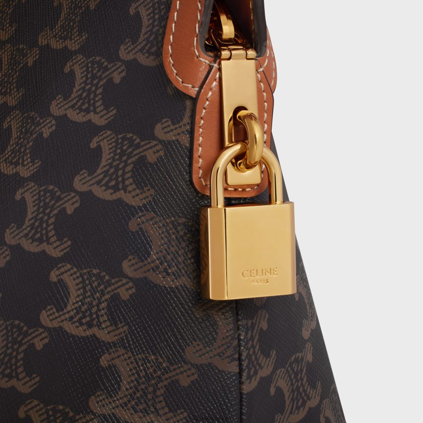 kiegészítők CELINE zárható piperetáska triumph vászonból és borjúbőrből Cser férfiak J6P4881487