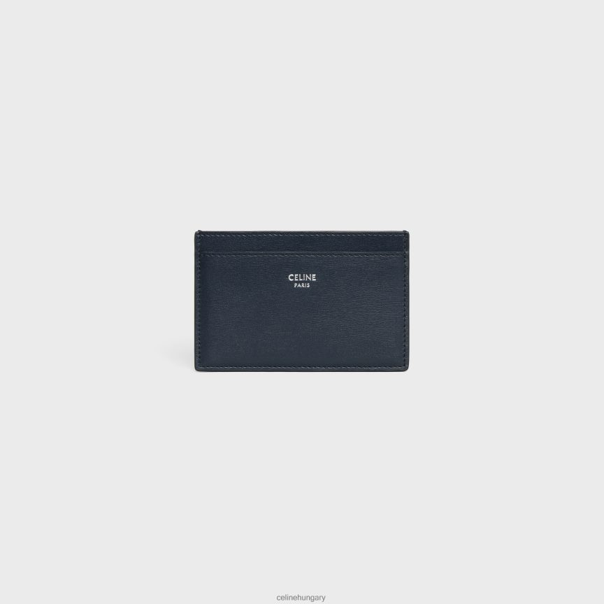 kiegészítők CELINE fényes borjúbőr kártyatartó bleu sacre férfiak J6P4882149