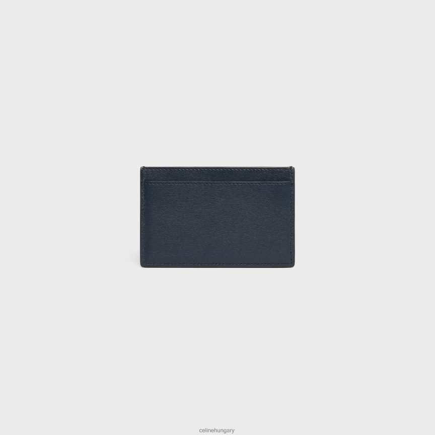 kiegészítők CELINE fényes borjúbőr kártyatartó bleu sacre férfiak J6P4882149