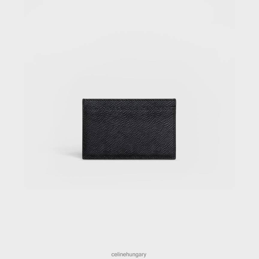 kiegészítők CELINE szemcsés borjúbőrből készült kártyatartó fekete férfiak J6P4882148