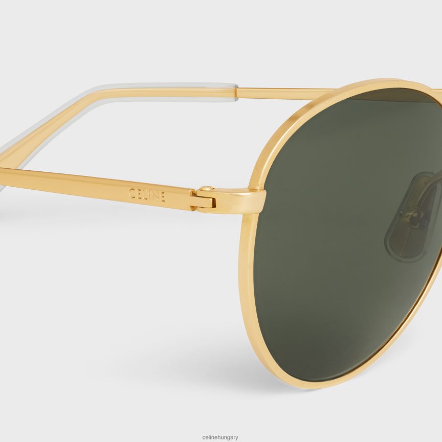 kiegészítők CELINE fém keret 06 fém napszemüveg ásványi üveg lencsékkel arany/zöld férfiak J6P4882233