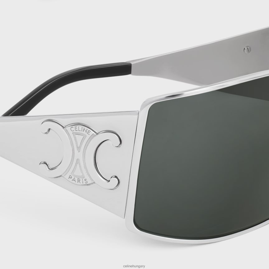 kiegészítők CELINE triomphe fém racer napszemüveg fémből ezüst/füst férfiak J6P4882188
