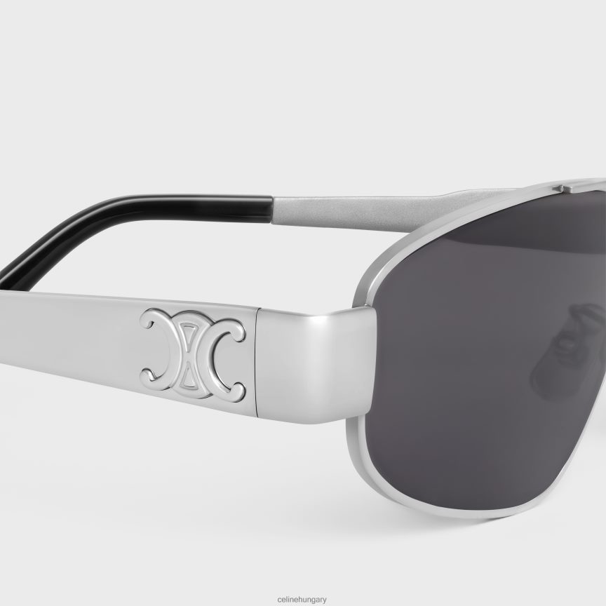 kiegészítők CELINE triomphe metal 03 napszemüveg fémben ezüst/füst férfiak J6P4882185