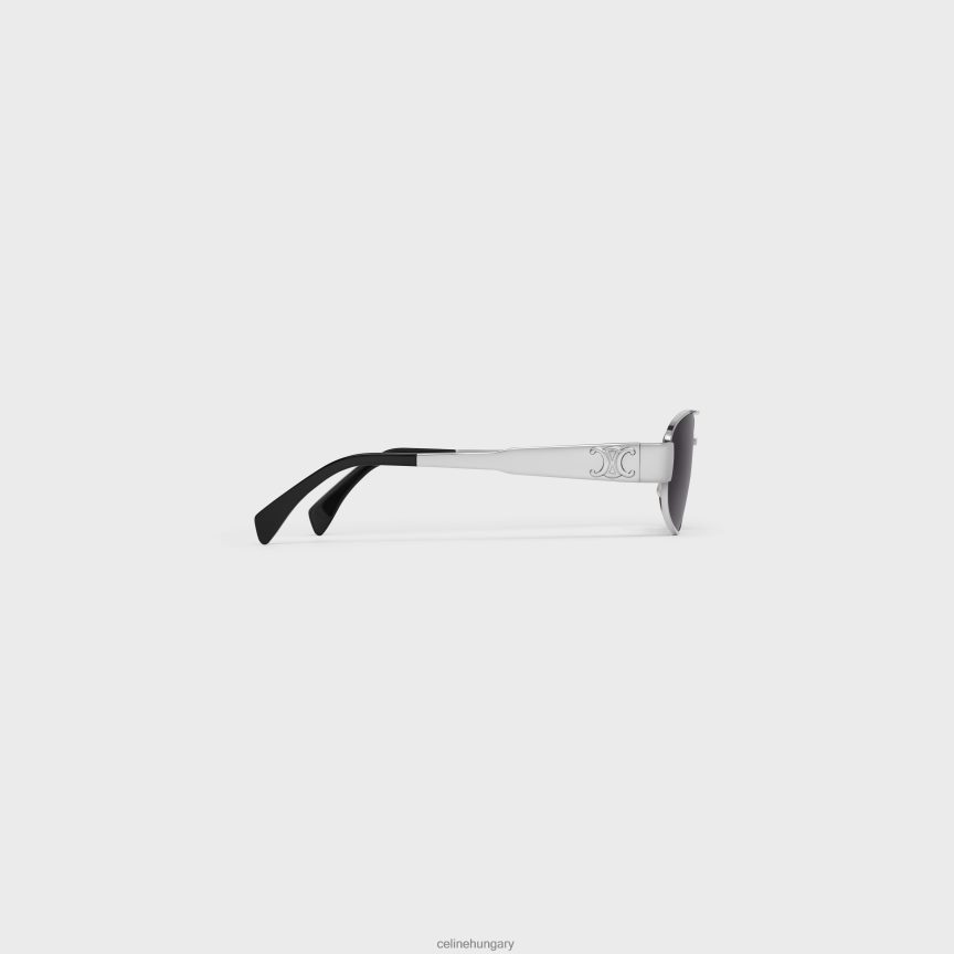 kiegészítők CELINE triomphe metal 03 napszemüveg fémben ezüst/füst férfiak J6P4882185