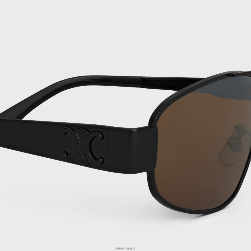 kiegészítők CELINE triomphe metal 03 napszemüveg fémben fekete barna férfiak J6P4882183