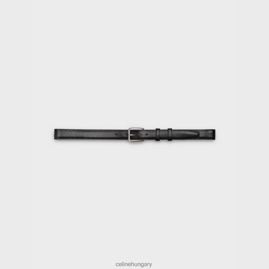 kiegészítők CELINE elegáns borjúbőr öv négyzet alakú csattal fekete férfiak J6P4882207