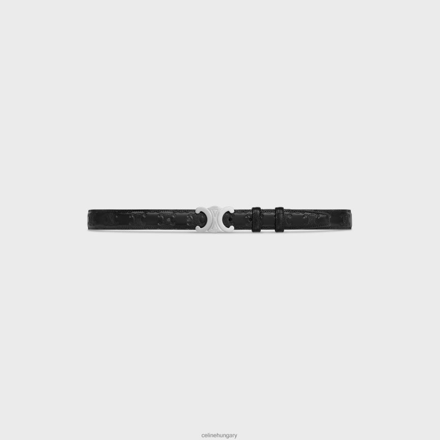 kiegészítők CELINE közepes diadalöv taurillonból, triumphos dombornyomással fekete férfiak J6P4882194
